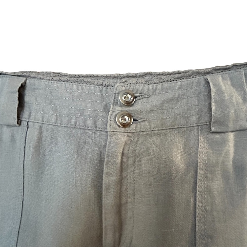 INC International Concepts Women's Beige 100% Linen Wide Leg Pants Size 12 - Picture 13 of 14